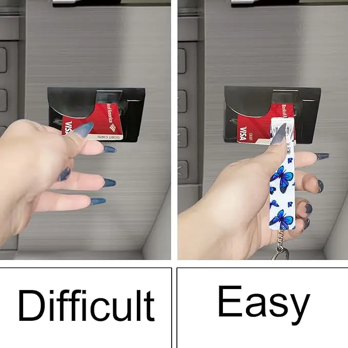 Credit Card Grabber For Long Nails Acrylic Debit Bank Card Puller Keychain Girls Women Cute Plastic Atm Card Clip no Touch open