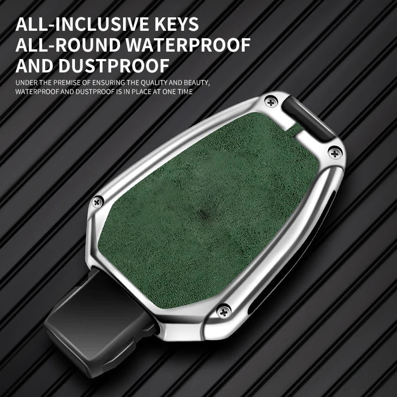 Zinc Alloy Leather TPU Car Key Cover for Mercedes Benz A B C E S Class W204 W205 W212 W213 W176 GLC CLA AMG W177