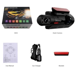 Hot Selling Full HD 1080P Night Dual Lens Car Rear View Camera Car Black Box Mirror Car Dashboard Rearview Camera DVR Dash Cam