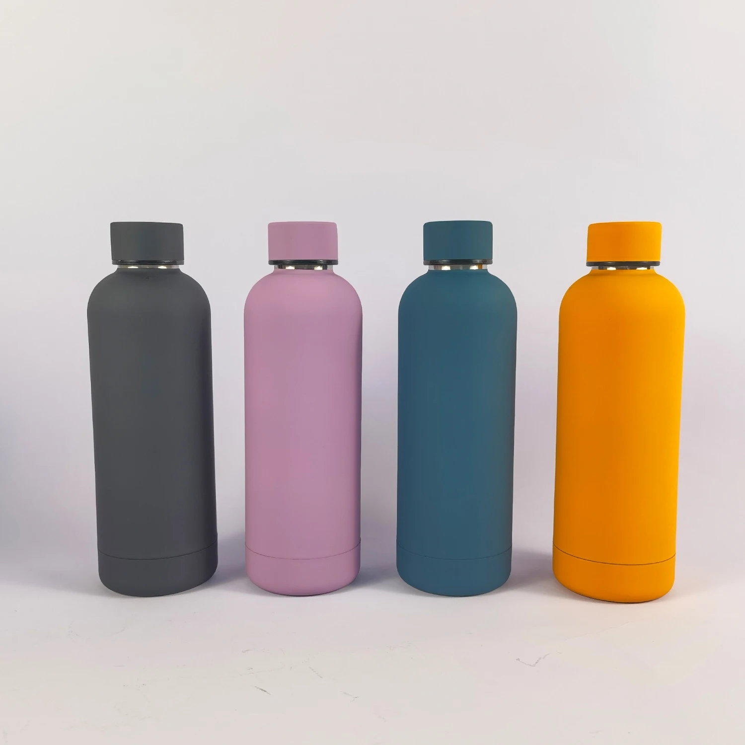 500ml Wholesale Custom Double Vacuum Flask Rubber Coating Narrow Mouth Stainless Steel Thermos flask