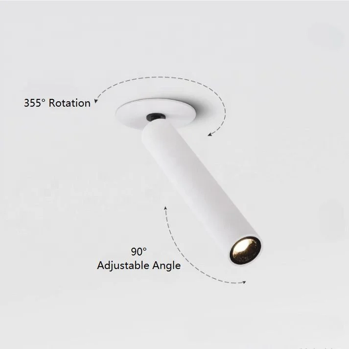 Modern indoor LED recessed ceiling 5w moving spotlight small angle free standing spotlights