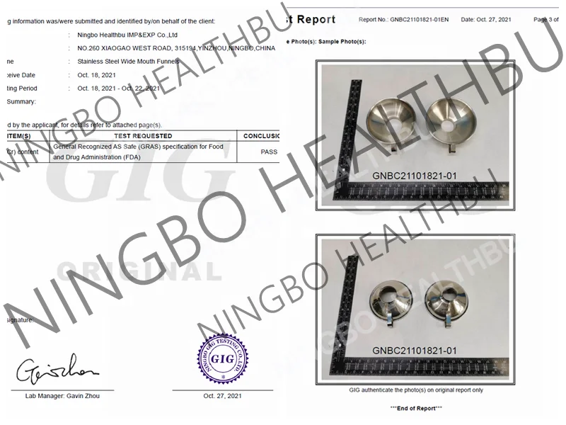 Kitchen Mini stainless steel food funnel With Metal Handle Large Funnel With Removable Strainer Filter