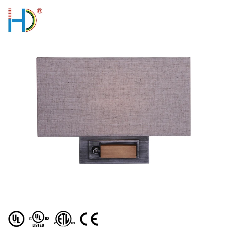 UL listed Hampton OEM factory bedside bed board Edison wall mounted sconce lamp with stick reading light