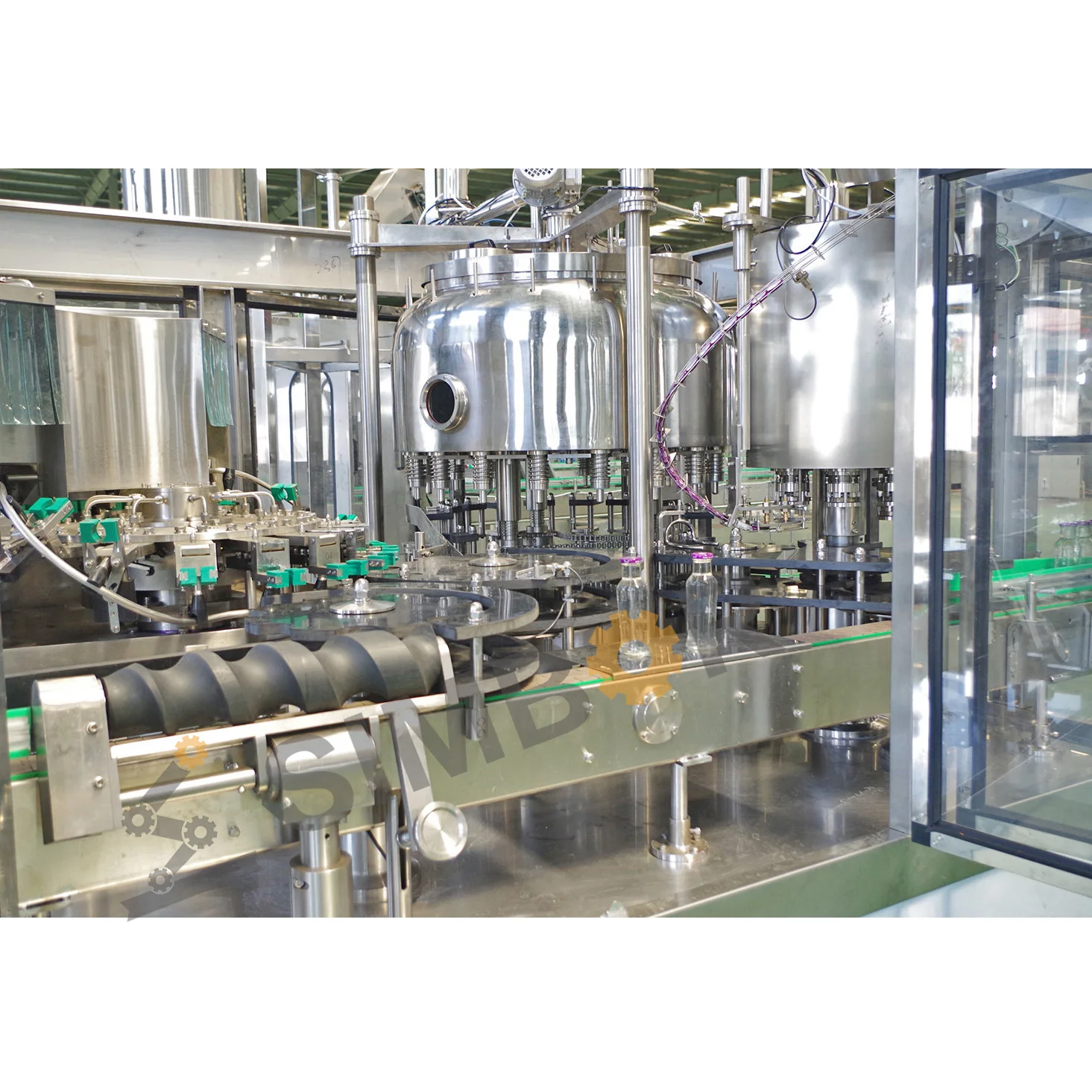 3in1monoblock glass bottle blueberry blackberry juice machine bottle rinsing filling bottling metal cap sealing capping machine