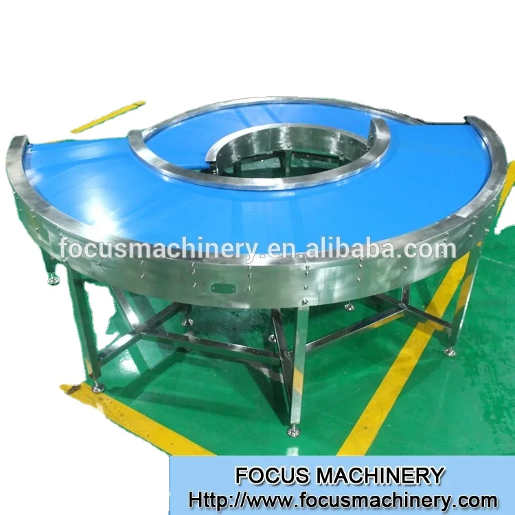 Made in China PVC belt 45-90 degree turning table curve conveyor factory price