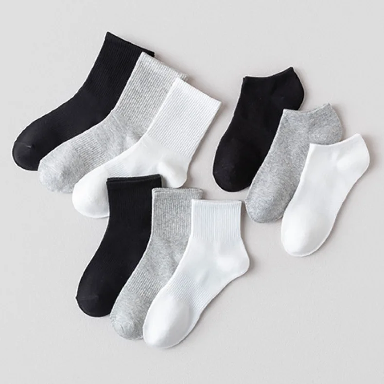 Custom Logo High Quality Man Sport Crew White Sock Young Adult Ladies Cycling Stripes Boy Tube Socks Cartoon Cute Boy Tube Socks