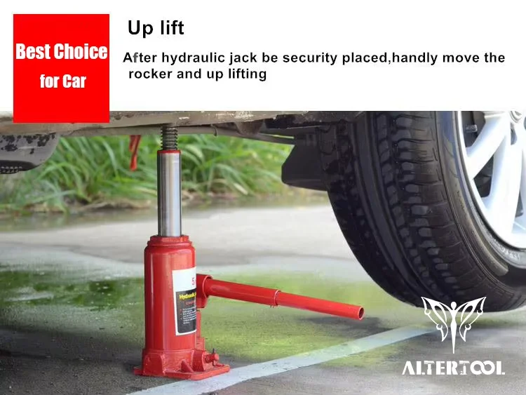 Altertool 20 Ton Hydraulic Bottle Jack Vehicle Equipment Welding Type Car Jack for auto, truck, farm