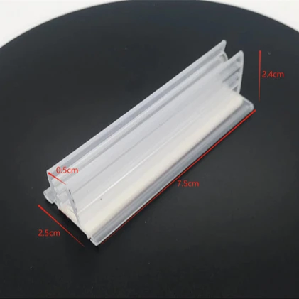 Supermarket shelves plastic label holders pvc display data price tag label strip holder