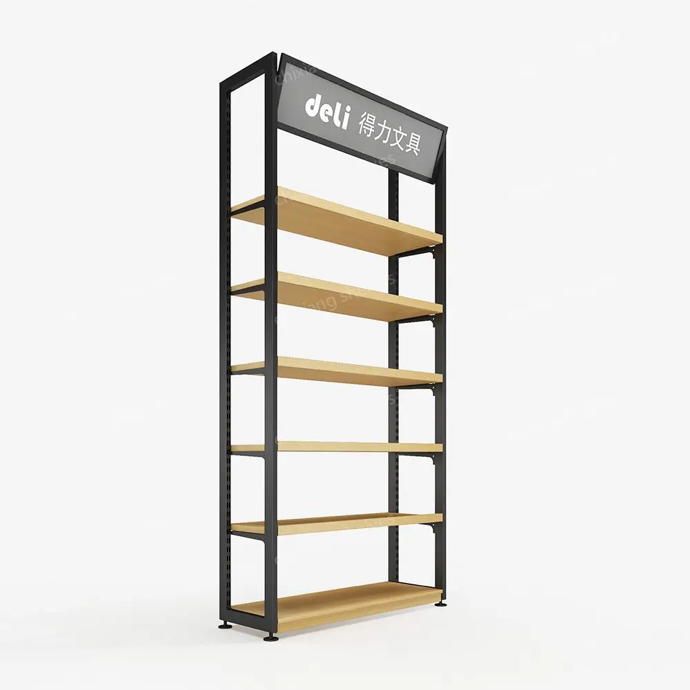 Полки для супермаркетов розничные стойки продуктовых магазинов индивидуальные двухсторонние металлические гондолы канцелярские товары