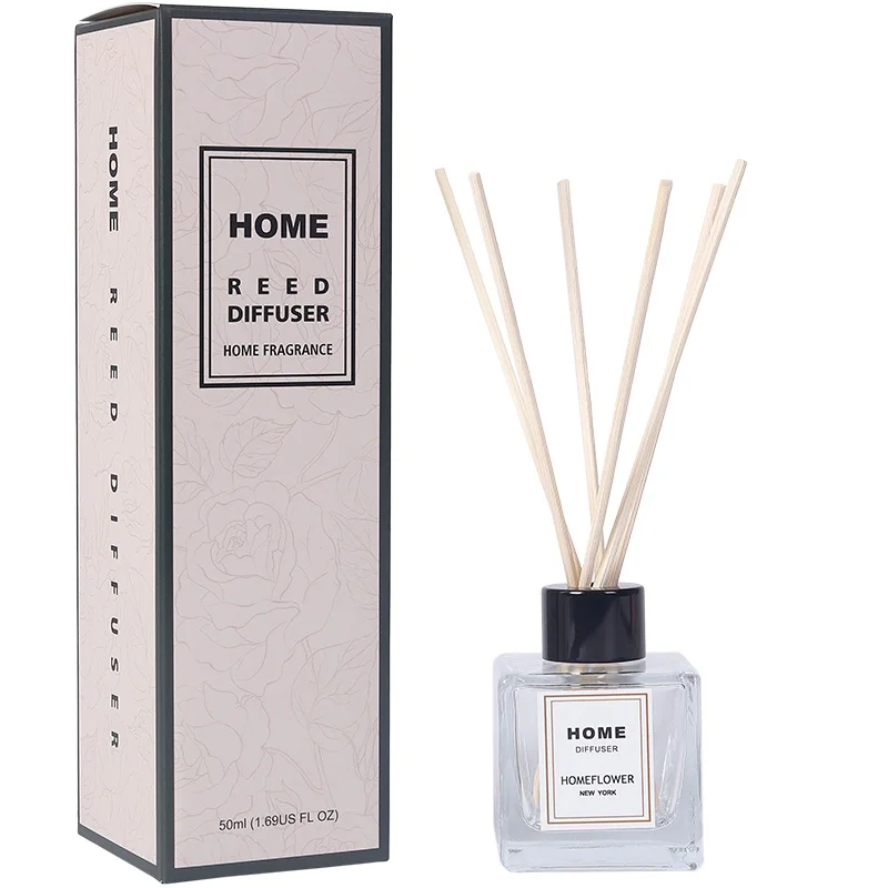 50ML Cheap Square Lavender Home Fragrance Aroma Rattan Stick Diffuser