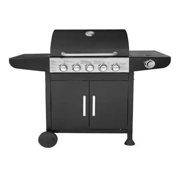High Quality 6 Burners Cast Iron Grill Barbecue Electronic Pulse Ignition, Folding Charcoal Bbq Grill