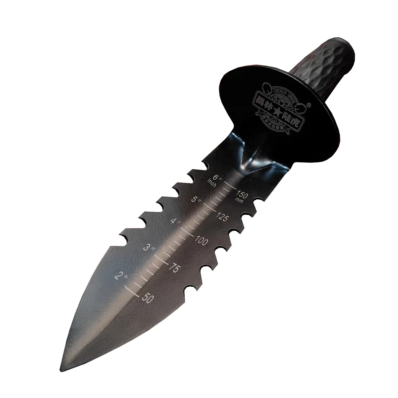 Detector Shovel for Digging, Heavy Duty Double Serrated Digging Tool with Carry Sheath, Digger Trowel for Gardening, Camping, La