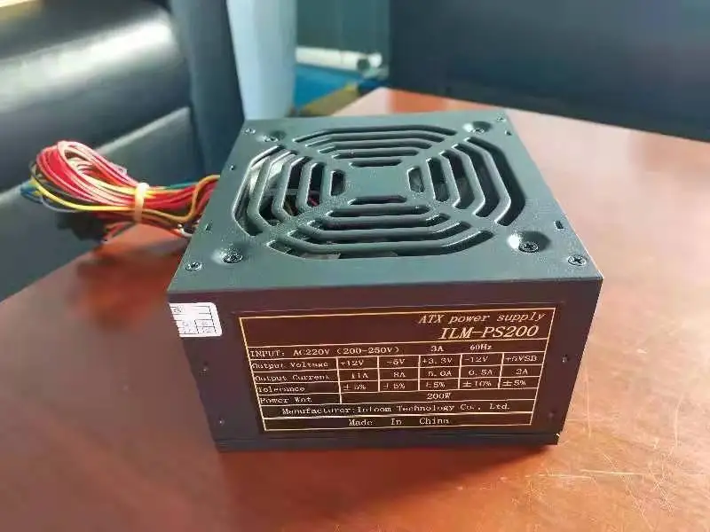 Блок питания для компьютера 200 Вт atx psu с кабелями под заказ и тихим вентилятором, блок питания для ПК