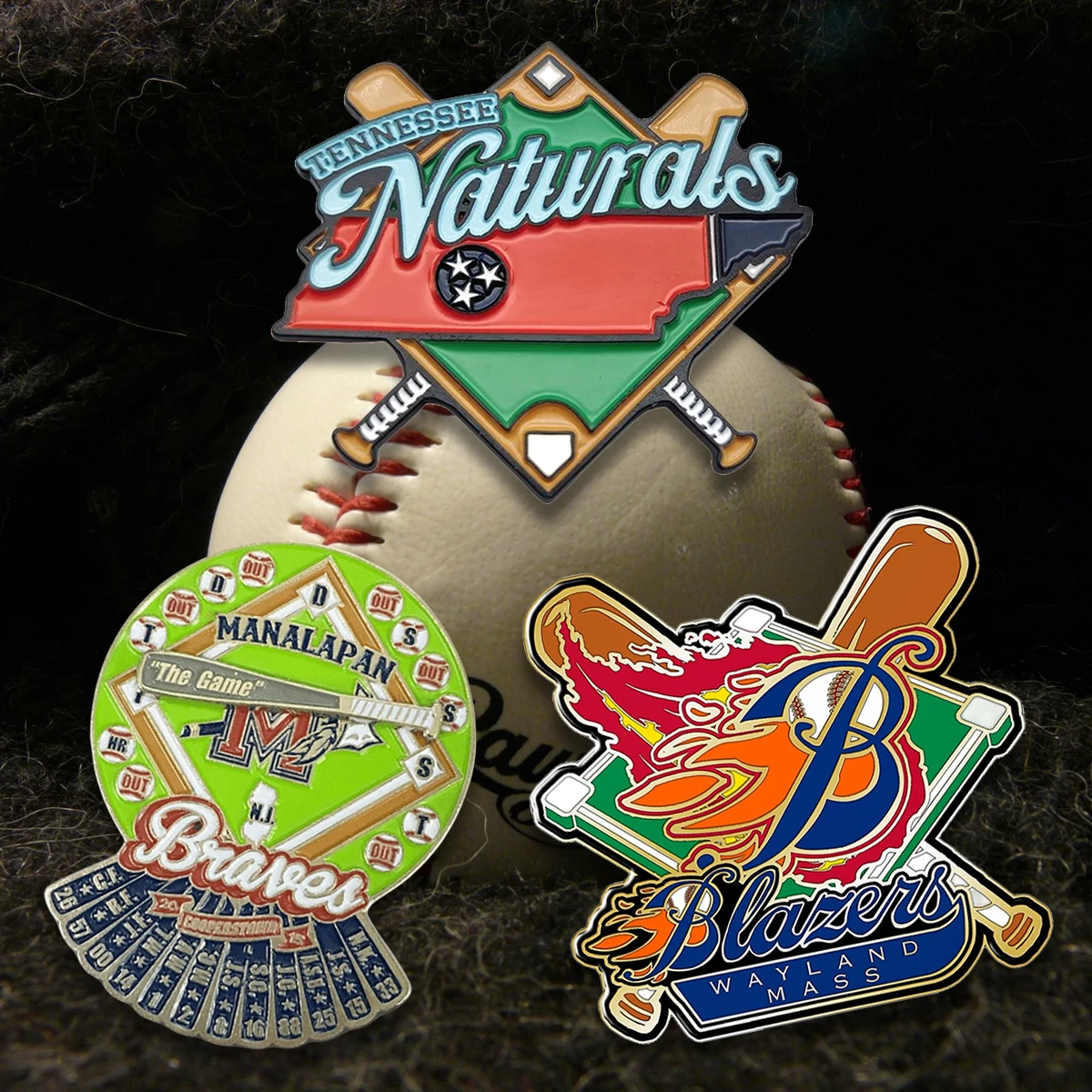 Custom Sport Metal Enamel Baseball Hat Lapel Pin Badge Baseball Team Trading Pin