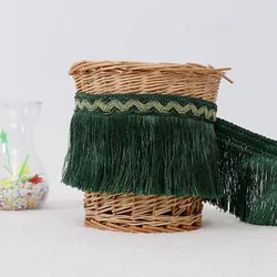 COOMAMUU Tassel Fringe Curtain Braid Lace Tassel Polyester Silk Trim Ribbon Latin Dance Skirt