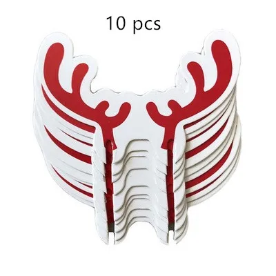 Christmas Decorations 10PCS Christmas Hat Red Wine Cup Card