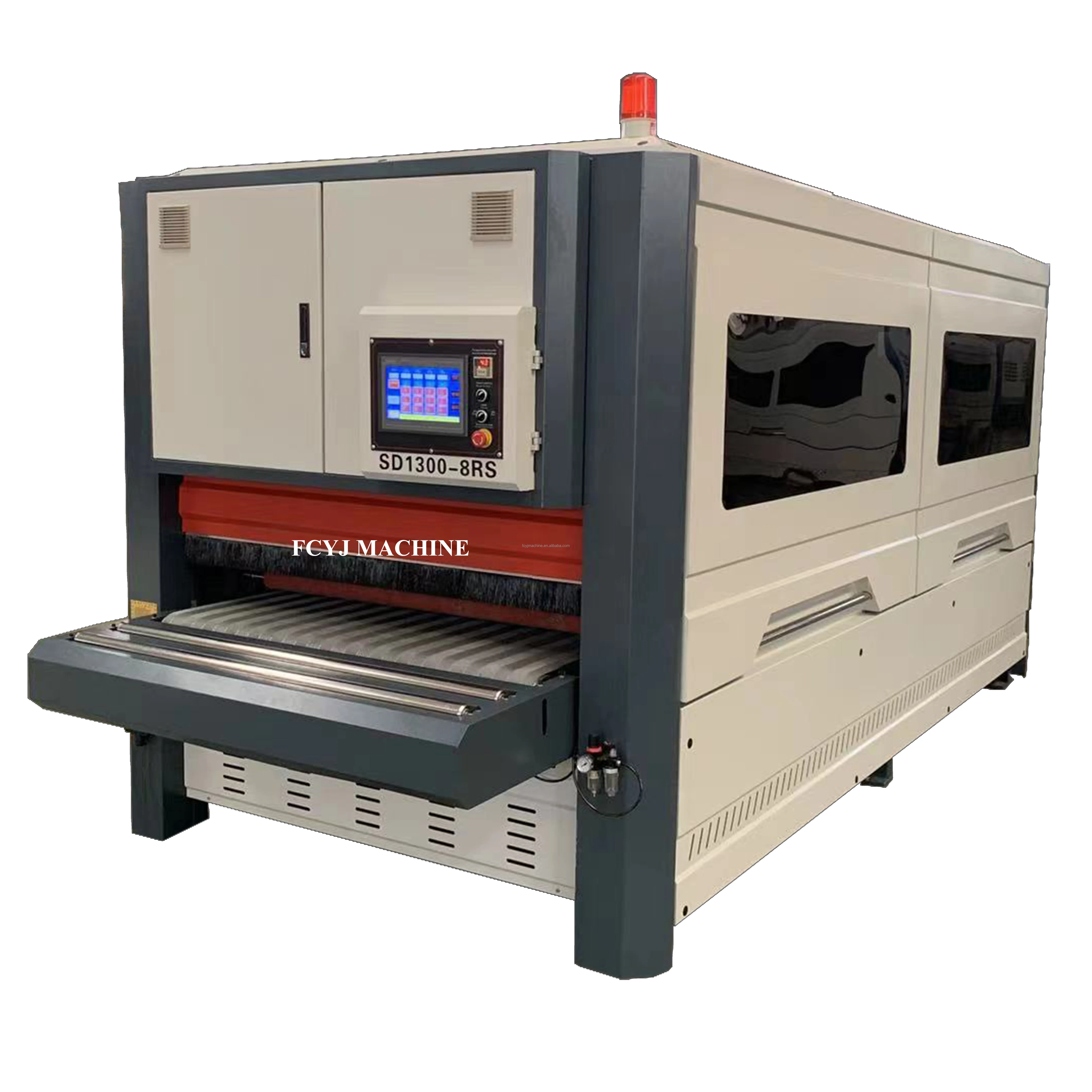 Woodworking Machinery 1000mm Width Wood Polish Sanding Brush Machine For MDF Solidwood Door Cabinet Primer Wood Sanding Machine