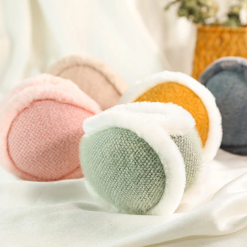 Индивидуальные наушники из искусственного меха Зимние теплые плюшевые Наушники унисекс ветрозащитные складные наушники