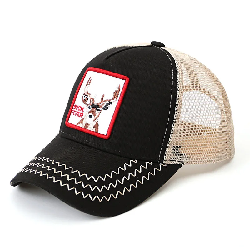 Hot Sales Custom Logo Fashion Caps Bulk Fashion Design Animal Plain Embroidery Baseball Cap 5 Panel Trucker Mesh Hats Cap