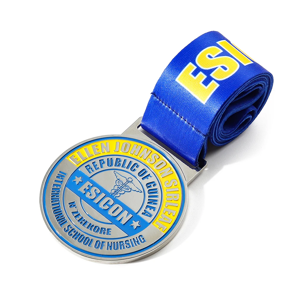 Customized for basketball, football and other ball sports with three color metal paint electroplating medals for souvenir