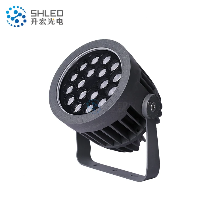 Уличный светодиодный круглый прожектор RGB DMX 30 Вт 36 24 В постоянного тока для строительства парка