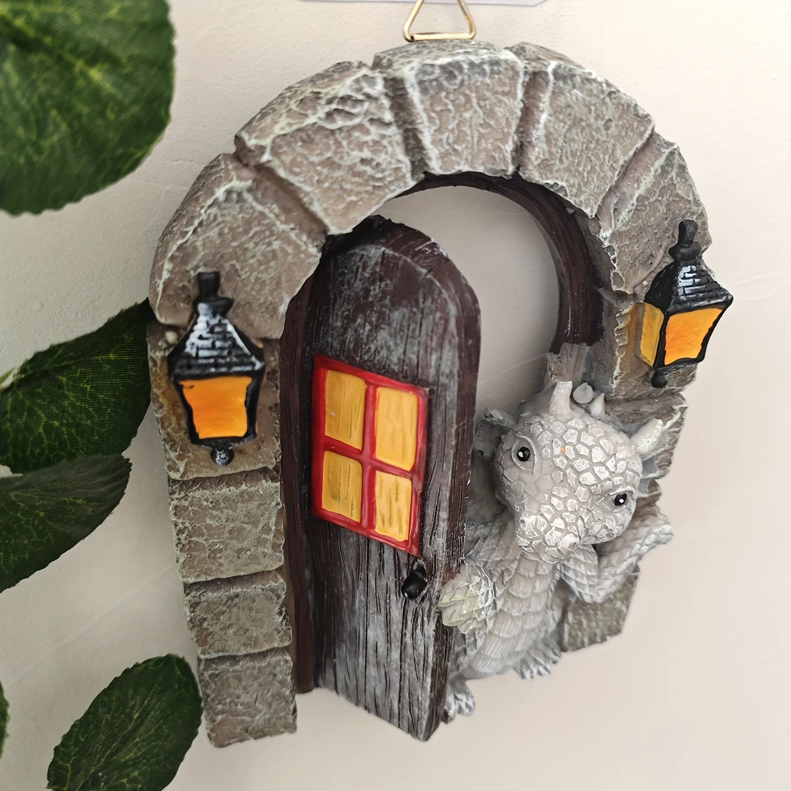Fengzhi Factory Little Dragon Open Door Garden Decorations Cute Resin Craft Statues Modern Style Sculpture
