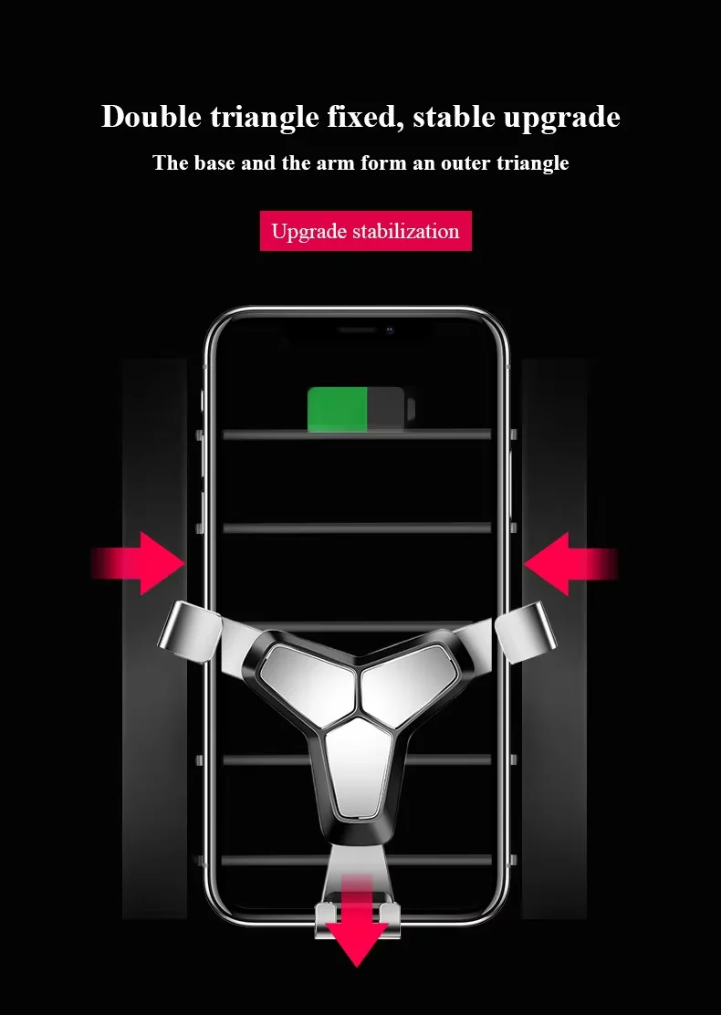 Metal Car Accessories Gravity Air Outlet Bracket Universal Vent Clip Mount Mobile Phone Holder