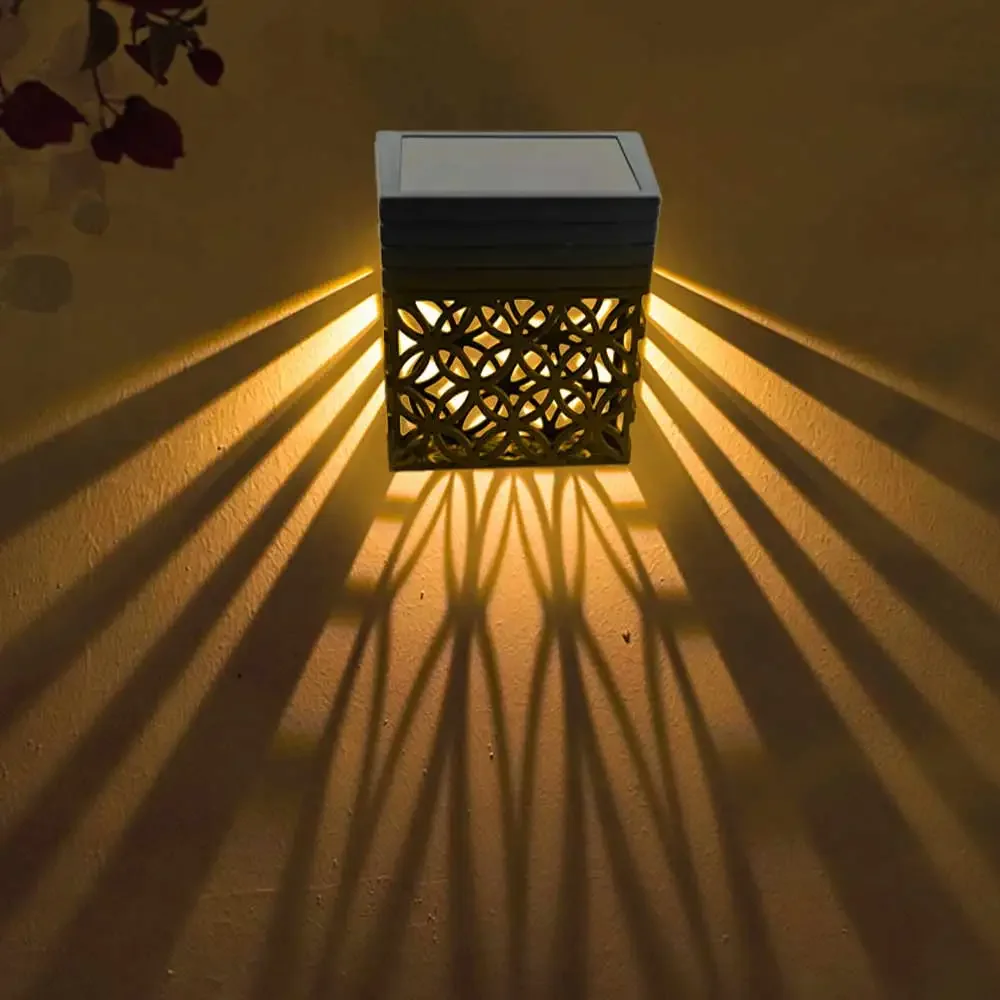 Solar Deck Lights Outdoor, 8 Pack Waterproof LED Solar Fence Lights with 2 Mode RGB / Warm White