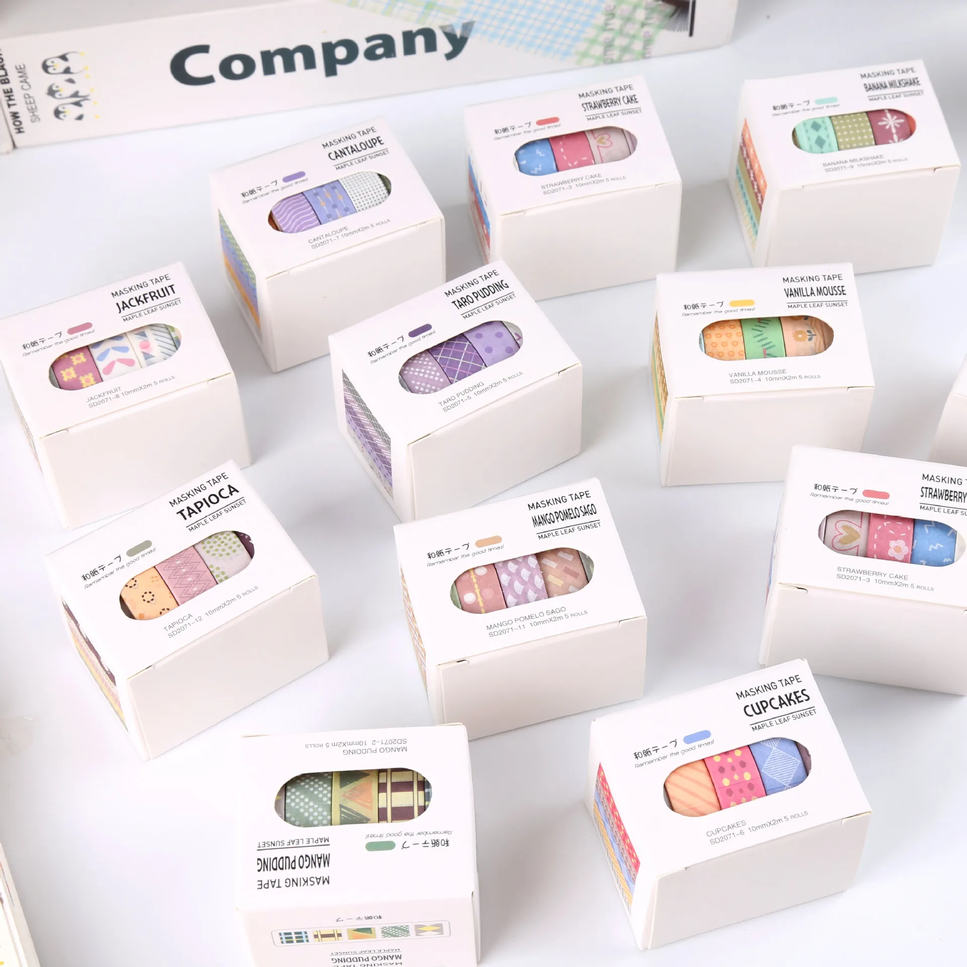 5 Rolls 1cm*2m Basic Design Deco Washi Tape Set Simple for Scrapbooking