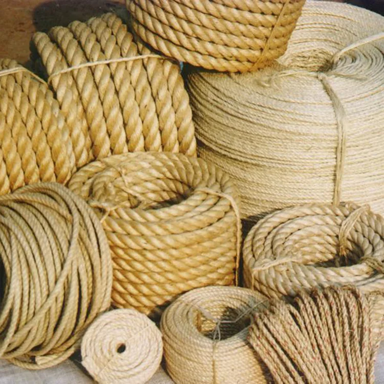 Wholesale 20 mm natural sisal hemp rope for construction, interior decoration, high strength, corrosion resistance