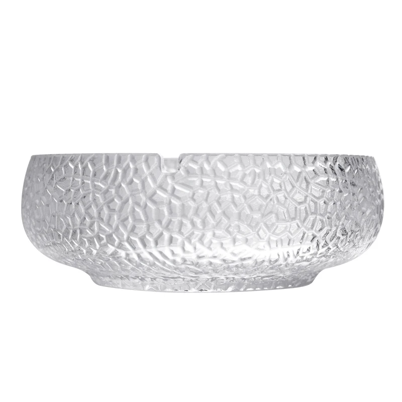Modern Creative Luxury Crystal Ash Tray Large Home Office Glass Cigar Jar Ice Crack