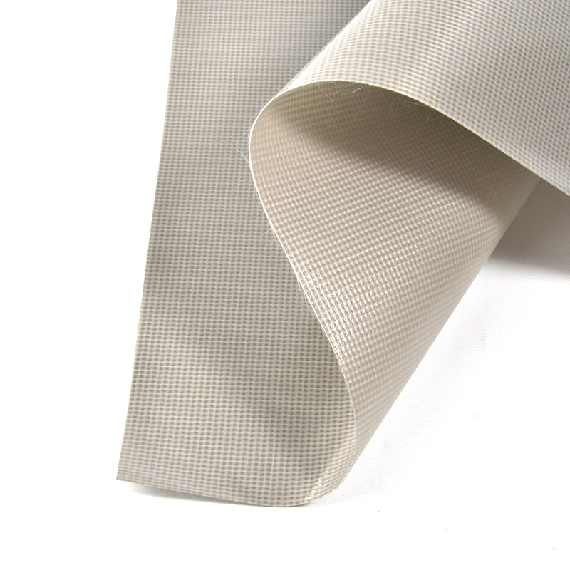 Grey Transparent PVC Fabric Laminated Tarpaulin for tent Awnings and Agricultural Use