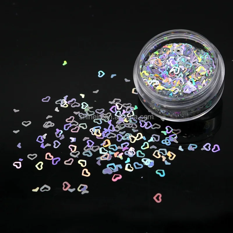 Shinein Eco Friendly Wholesale Holographic Chunky Glitter Powder fine glitter for Face Body Hair Nail Art Tumbler Crafts