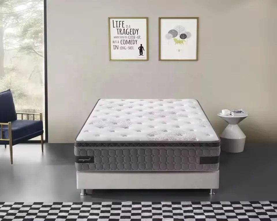 Factory direct good price queen size memory foam spring mattress vacuum compressed roll up in a box mattress