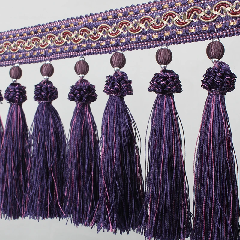 
Long Tassel Fringe 100% Polyester Yarn Handmade For Big Curtain Table Cloth 