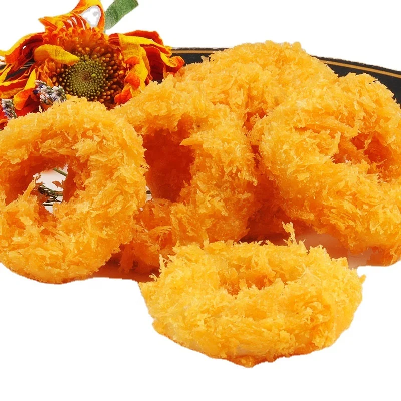 2024 top sale latest cheap and delicious process food fried golden breaded squid ring calamari