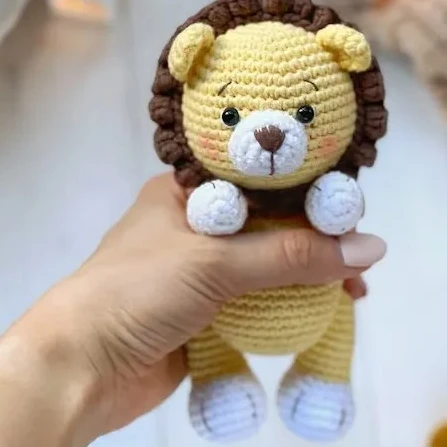 Hot Sale Customized Handmade Animal Crochet Pattern Lion Amigurumi, Amigurumi and rattles