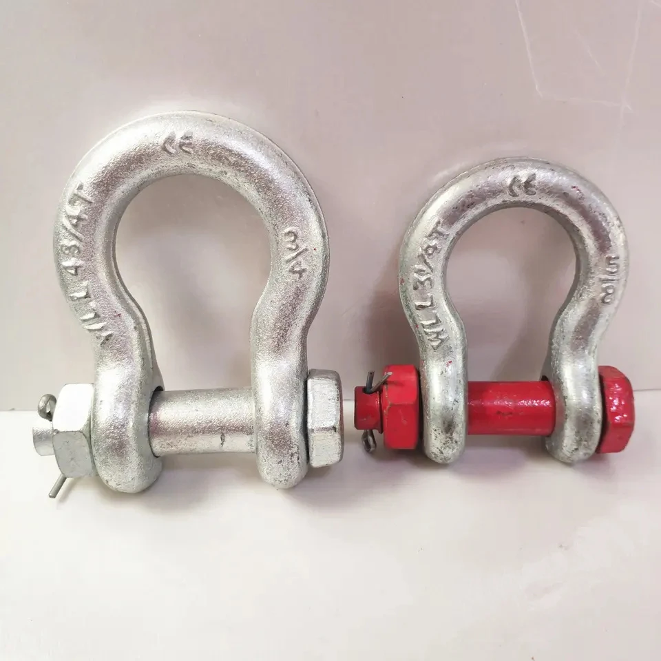 8.5t Heavy Duty g2130 bolt type g2150 Omega Anchor Bow Shackle g210 Lift Shackles Manufacturer g209 Lifting Bow Towing Shackle