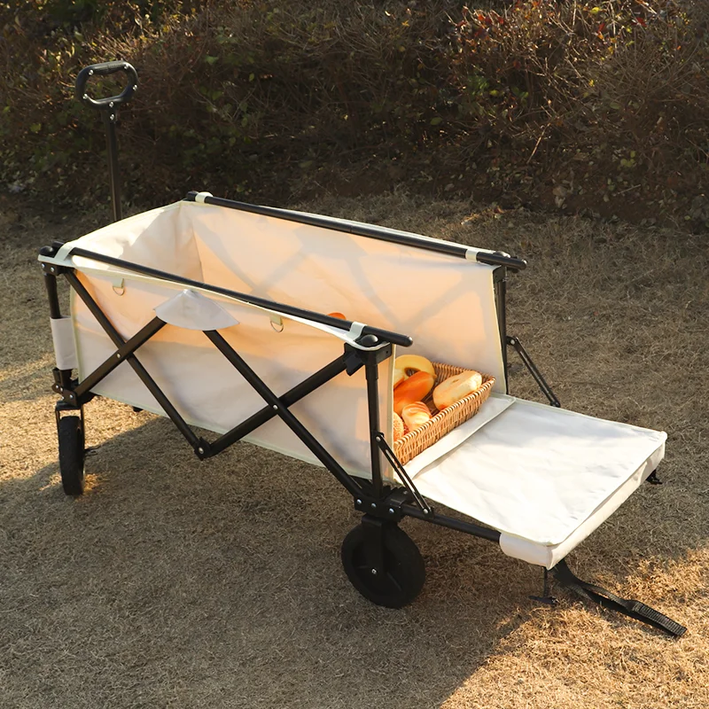 Picnic Compact Outdoor Folding Utility Wagon Folding Collapsible Outdoor Utility Wagon Cart Wagon Folding Carts With Table