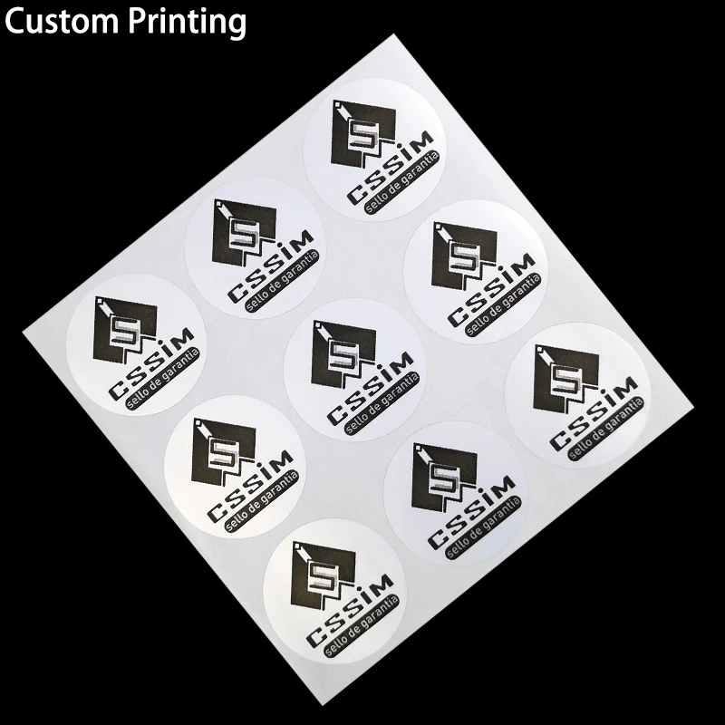Custom Printed Tamper proof warranty void Tamper-evident seal label check if is broken security