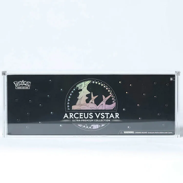 Custom acrylic Box pokmon tcg Ultra Premium Collection Arceu VSTARs acrylic Protector case with Magnet Lid