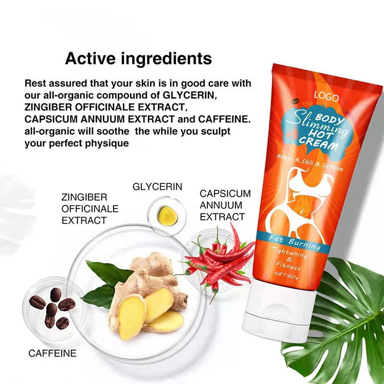 Private Label Slimming Cream Fat Burning Belly Fat Burning Cream Fat Burning Wicking Slimming Cream