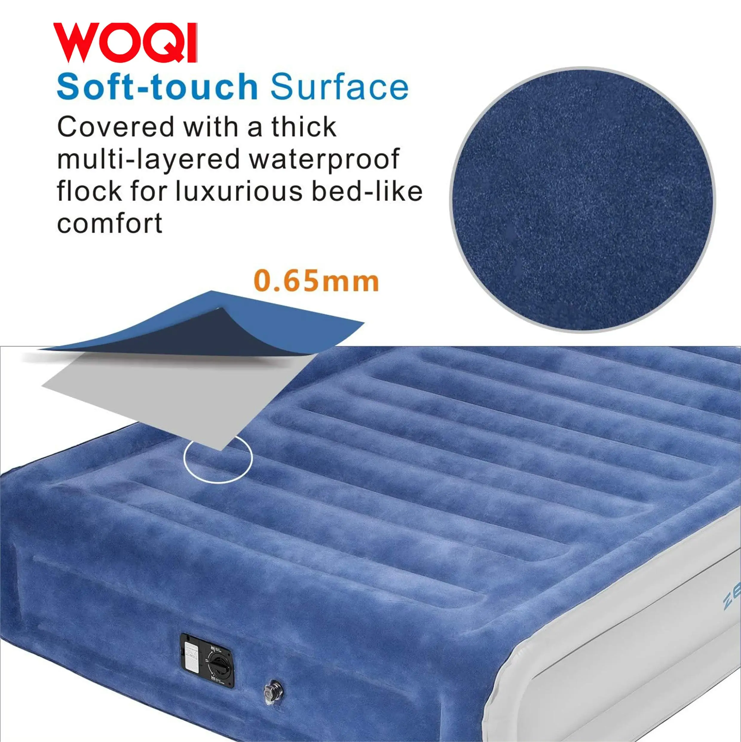 WOQI with built-in pump inflatable cushion, suitable for home, camping, and travel