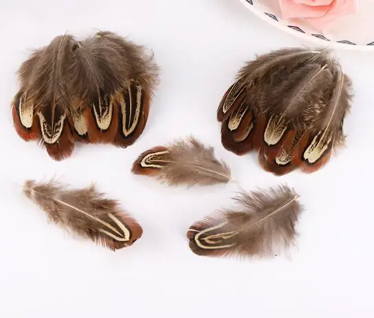 Натуральные перья фазана оптом неокрашенные нетоксичные сертифицированные 5-8 см 500 шт. в полиэтиленовом пакете