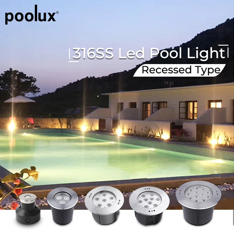 Outdoor led 316 stainless steel Waterproof IP68 3w recessed  Underwater Pond Lighting LED Pool Lights