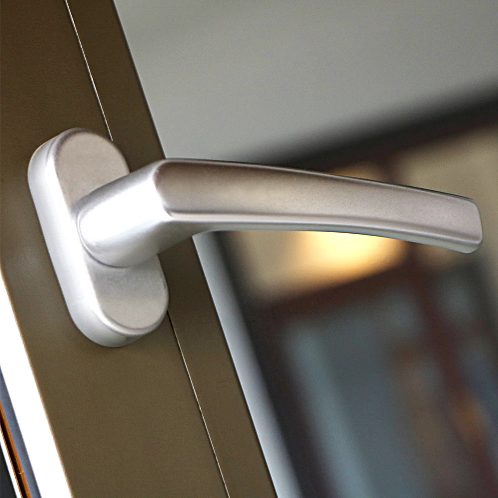 GUOJIAN UPVC plastic Unequal Tilt and turn casement Vinyl Window