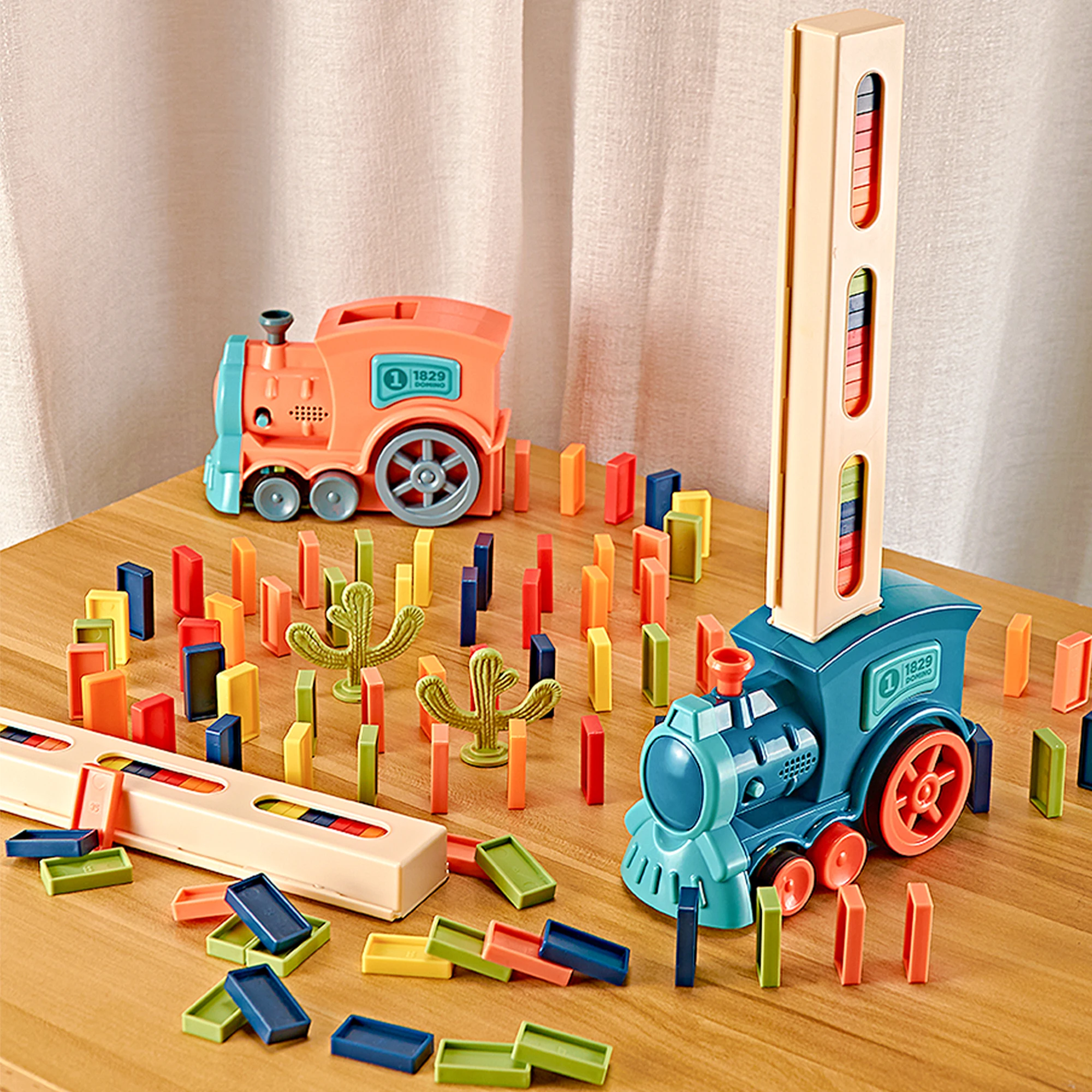 Educational Electric Rail Train Set Creative Building Blocks for Hours of Fun- Ideal for Playtime Domino car