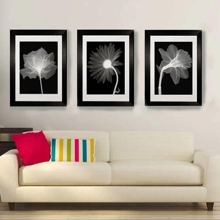 Modern Simplicity plastic decoration painting living room sofa background wall hanging black white photo picture frame