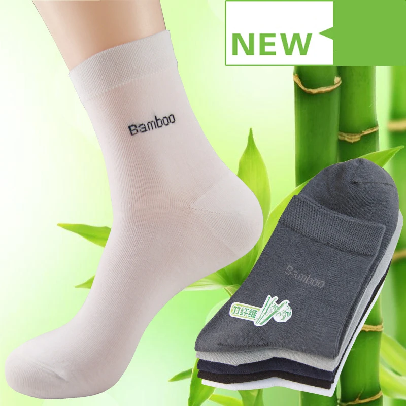 Factory Unisex Custom Bamboo Socks Four Seasons Wearing Business Causal Crew Fiber Socks