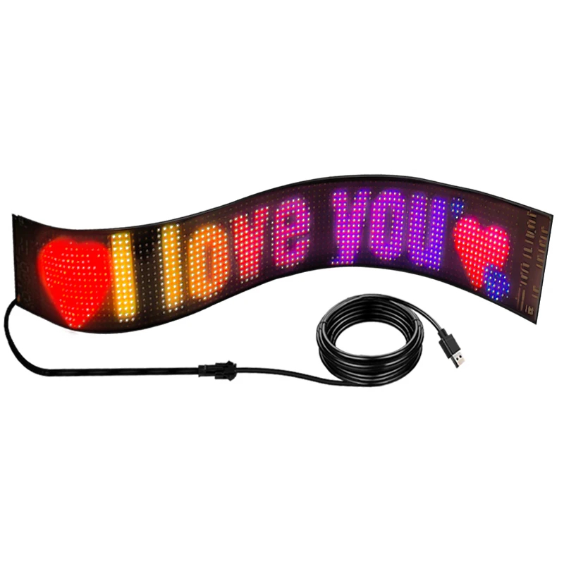 Flexible Intelligent LED Car Sticker Vehicle Car Rear Window Custom Animations Advertising Messages LED Film display Screen Sign